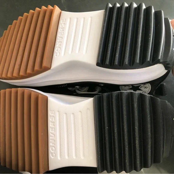 Chuck Taylor Converse Black and White Leather Unisex High-Top Sneakers. NEW! - Picture 6 of 11